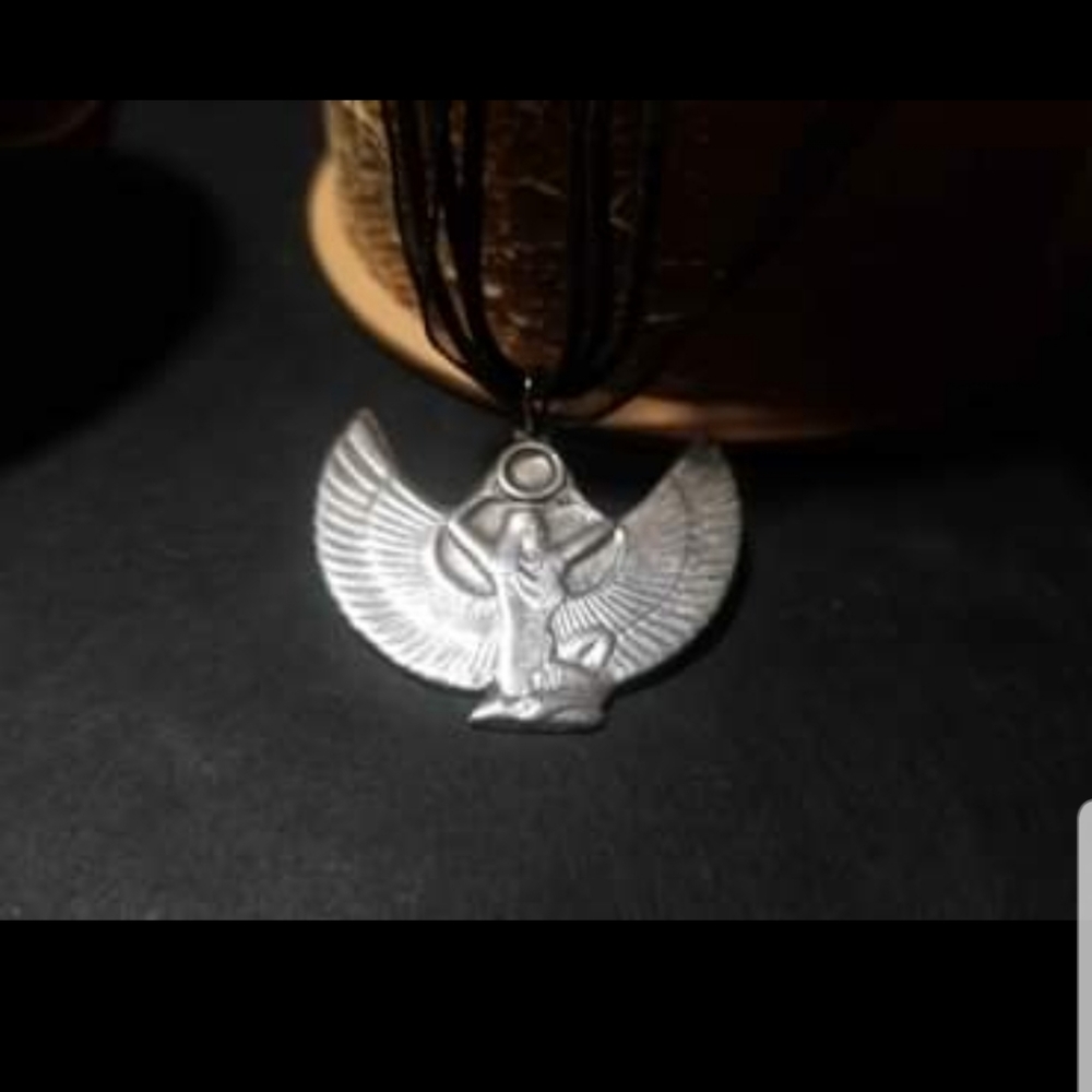 Silver Goddess Isis Necklace